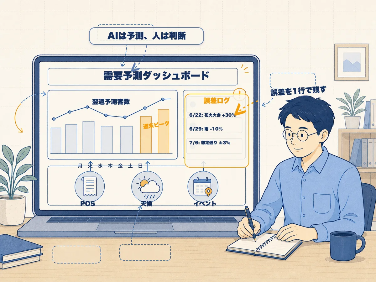 POS・天候・イベントを統合したAI需要予測ダッシュボード
